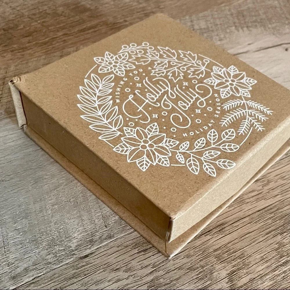 🌺 Holiday Gold Reindeer Floral Mini Gift Bags & Box Set